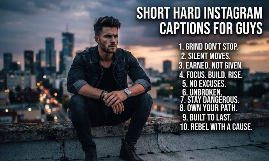 ⚡ Short Hard Instagram Captions for Guys