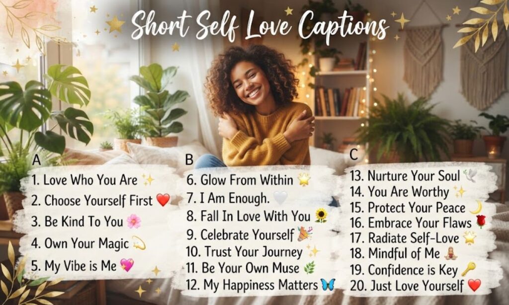 🌟 Short Self Love Captions