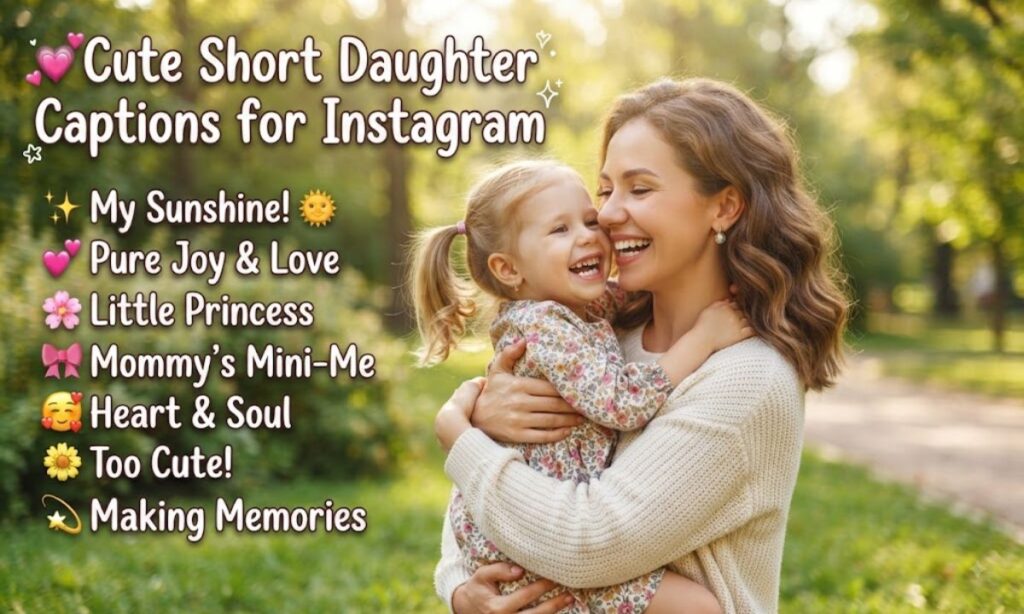 💗 Cute Short Daughter Captions for Instagram