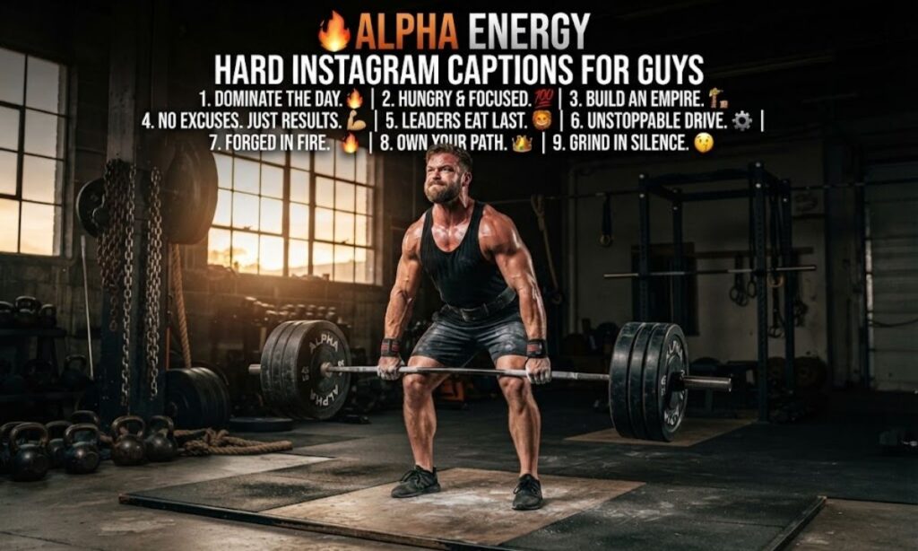 🔥 Alpha Energy Hard Instagram Captions for Guys