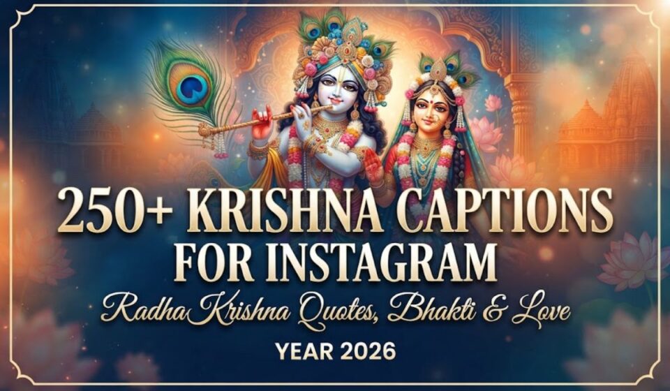 250+ Krishna Captions for Instagram 🦚 Radha Krishna Quotes, Bhakti & Love 2026
