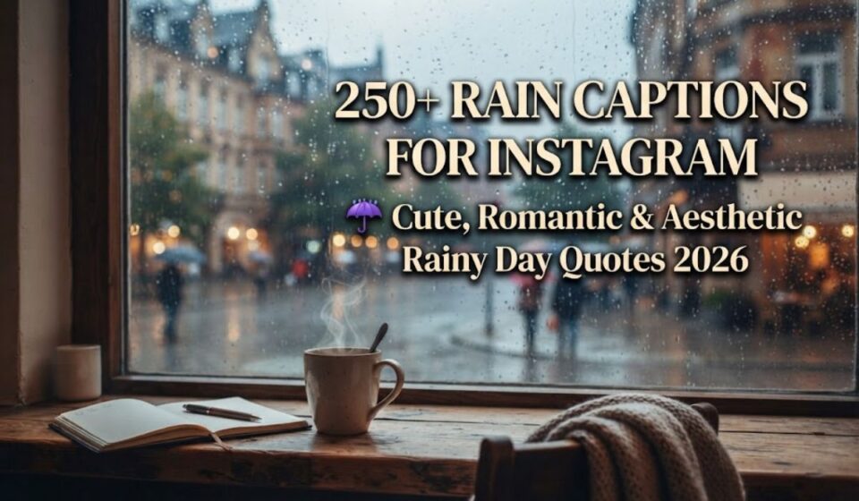 250+ Rain Captions for Instagram ☔ Cute, Romantic & Aesthetic Rainy Day Quotes 2026