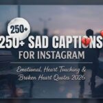 250+ Sad Captions for Instagram 💔 Emotional, Heart Touching & Broken Heart Quotes 2026