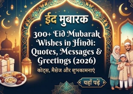300+ Eid Mubarak Wishes in Hindi: Quotes, Messages & Greetings (2026)