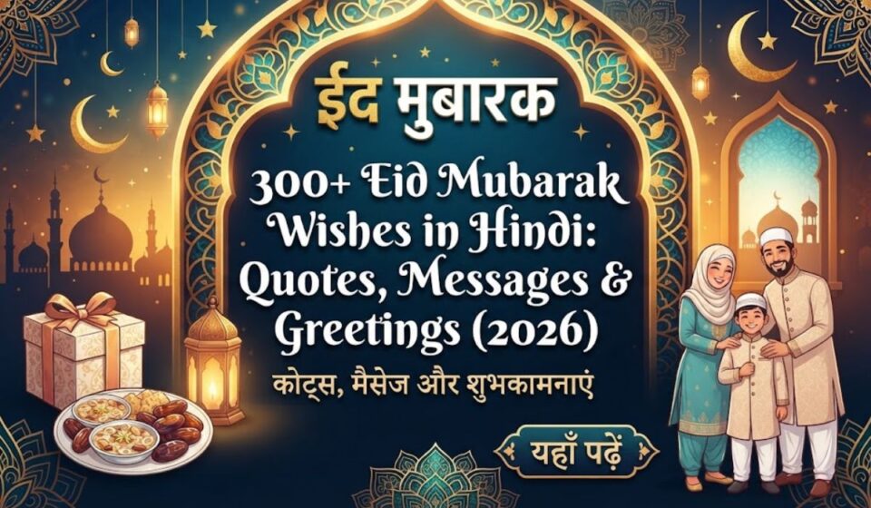 300+ Eid Mubarak Wishes in Hindi: Quotes, Messages & Greetings (2026)