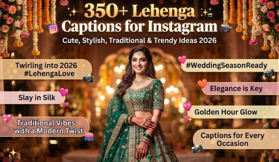 350+ Lehenga Captions for Instagram: Cute, Stylish, Traditional & Trendy Ideas 2026