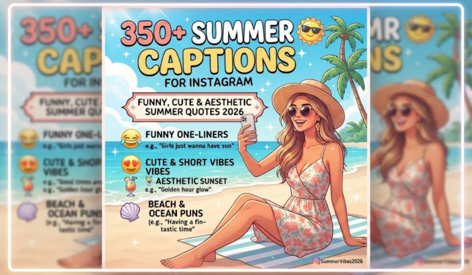 350+ Summer Captions for Instagram ☀️ Funny, Cute & Aesthetic Summer Quotes 2026