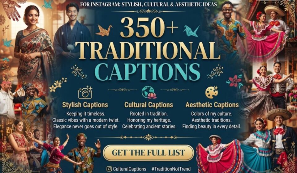 350+ Traditional Captions for Instagram: Stylish, Cultural & Aesthetic Ideas