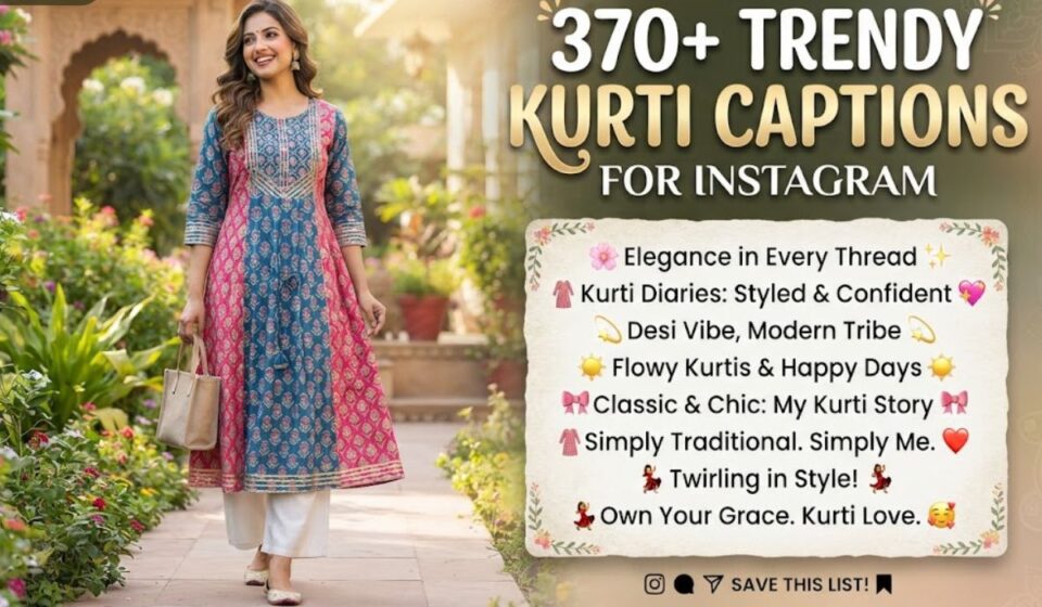 370+ Trendy Kurti Captions for Instagram