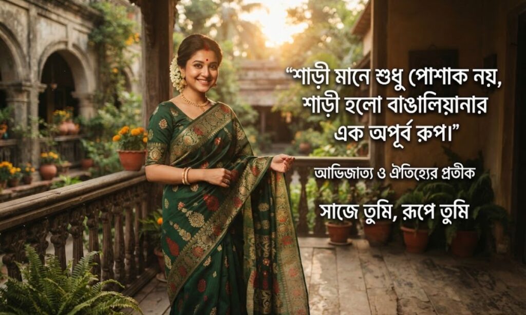 Aesthetic Bengali Captions for Saree