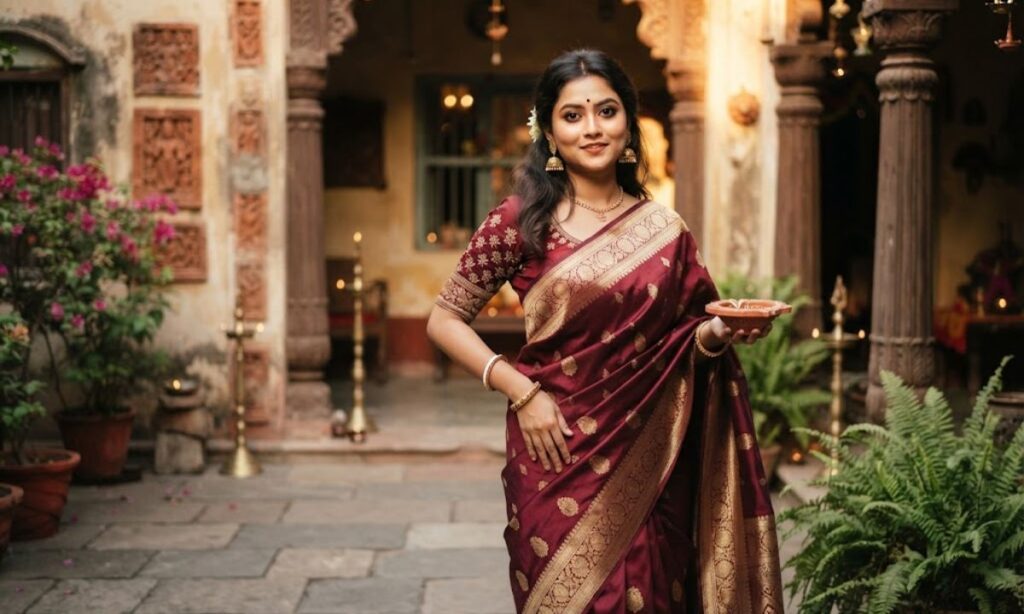 Attitude Captions in Bengali for Saree Picture