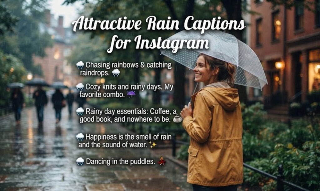 Attractive Rain Captions for Instagram