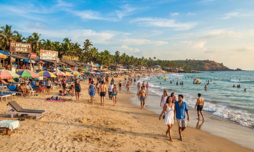 Baga Beach Goa Caption