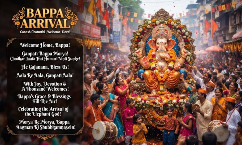 Bappa Arrival Captions