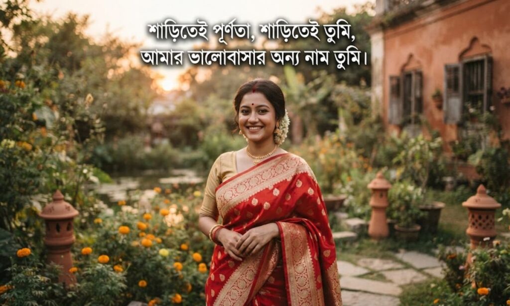 Bengali Love Captions for Saree