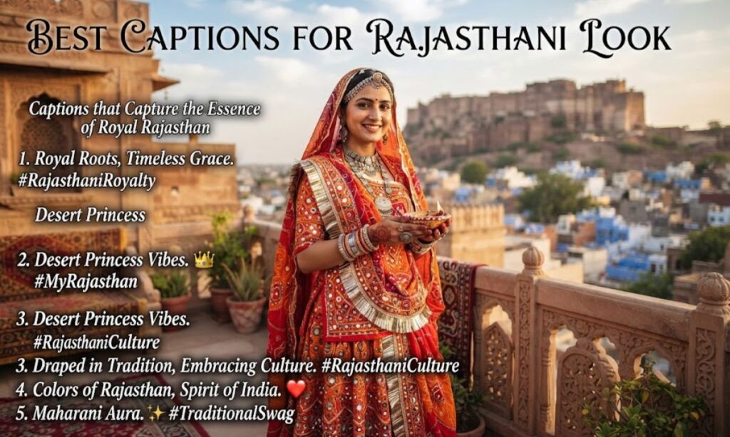 Best Captions for Rajasthani Look