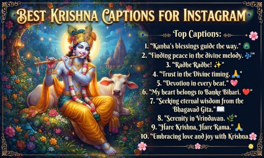 Best Krishna Captions for Instagram
