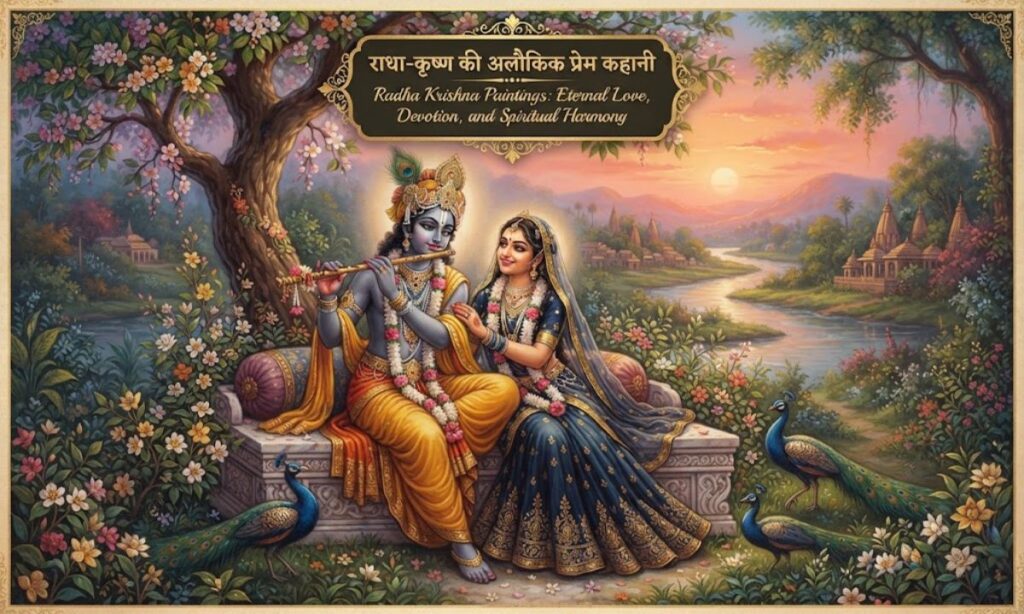 Caption for Radha Krishna Paintings