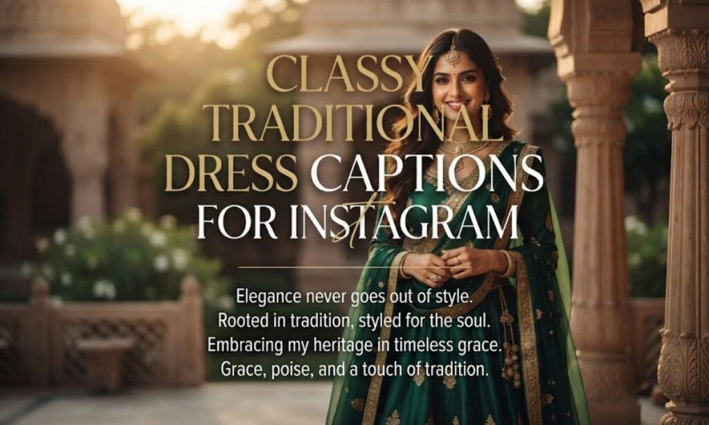 Classy Traditional Dress Captions for Instagram