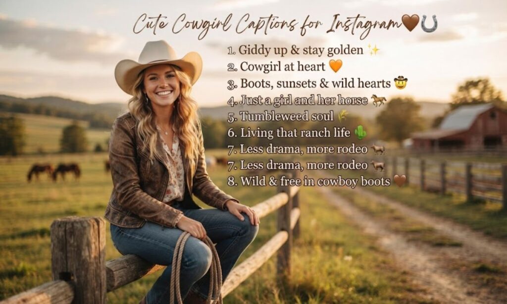 Cute Cowgirl Captions for Instagram 🤎