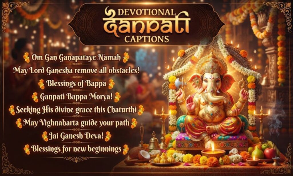Devotional Ganpati Captions