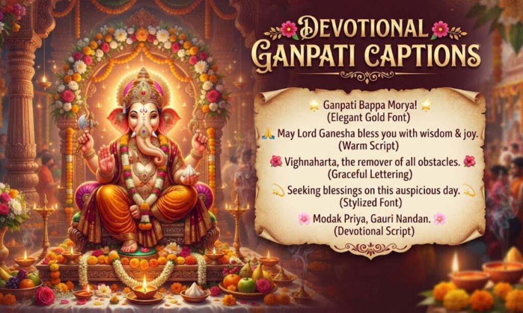Devotional Ganpati Captions