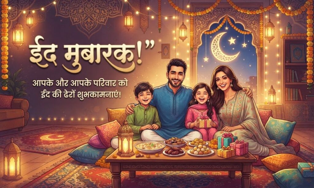 Eid Mubarak Wishes for Family in Hindi