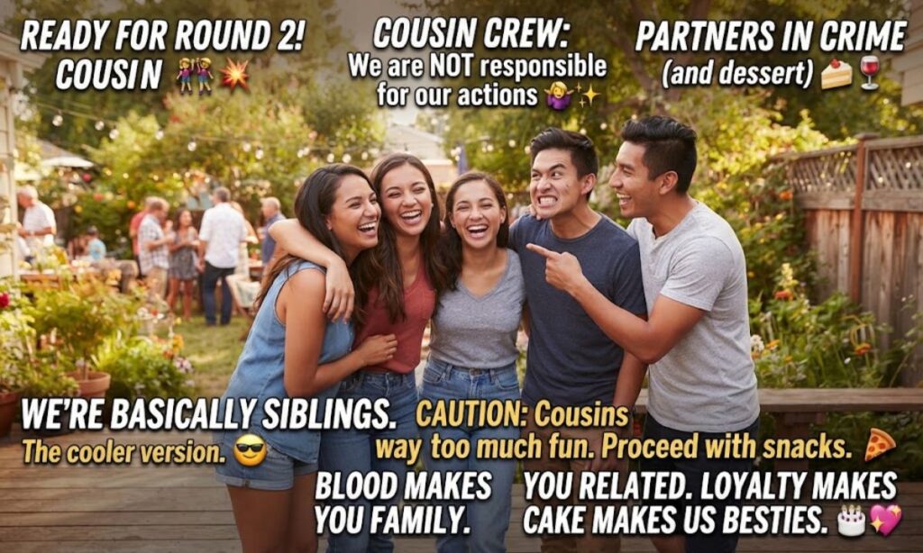 Funny Cousin Captions for Instagram
