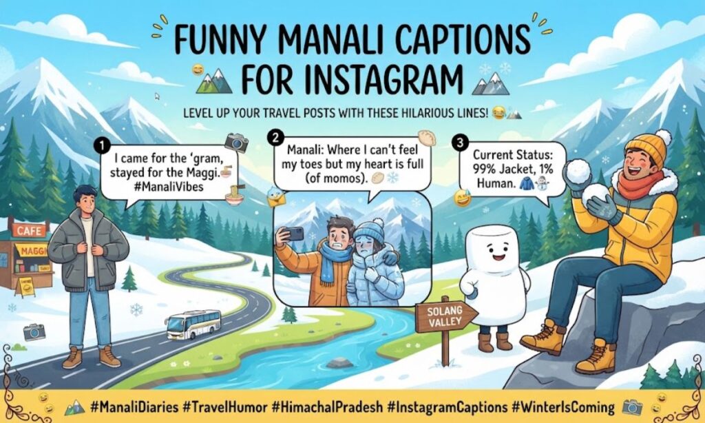 Funny Manali Captions for Instagram