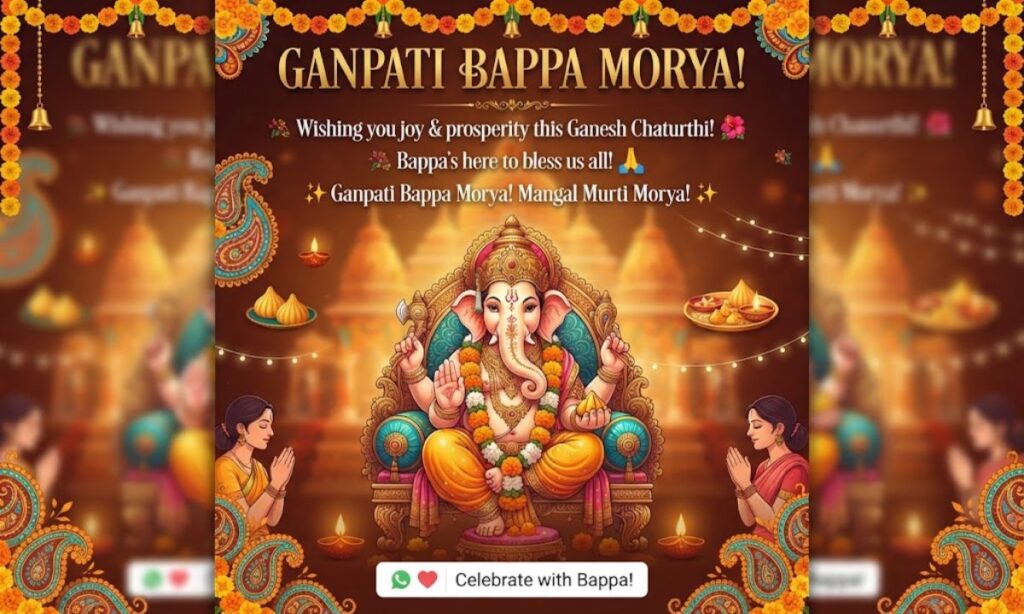 Ganpati Bappa Caption for WhatsApp