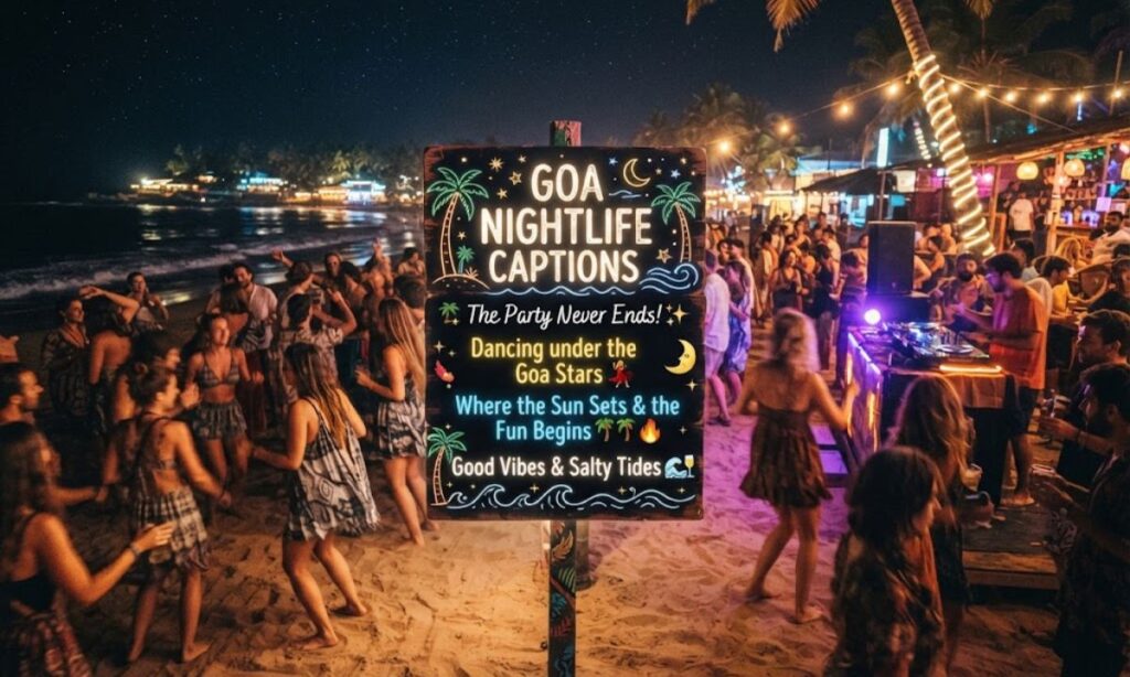 Goa Nightlife Captions