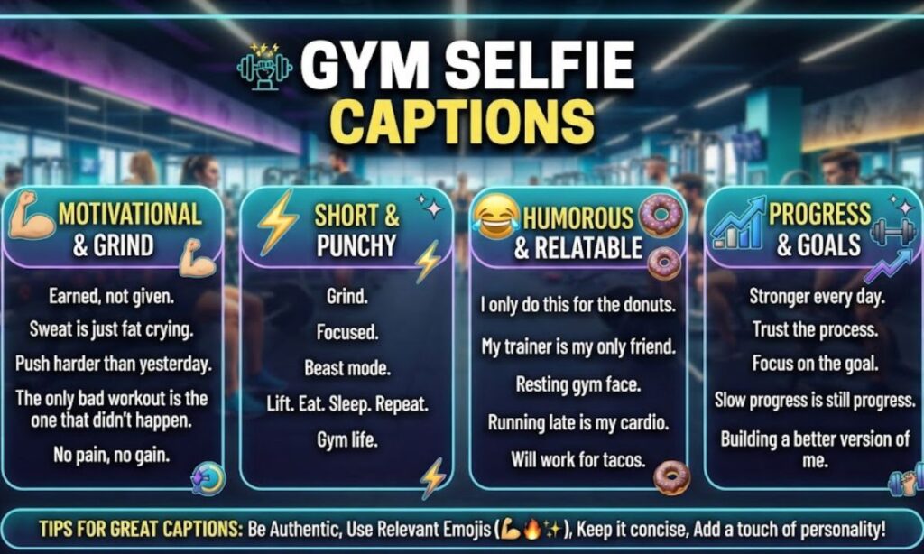 Gym Selfie Captions