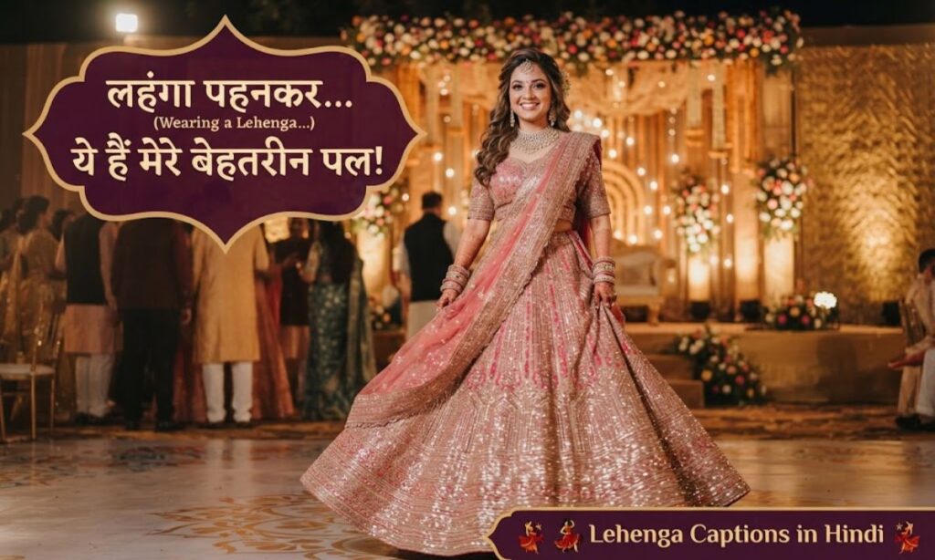 Lehenga Captions in Hindi