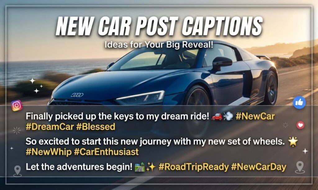 New Car Post Captions