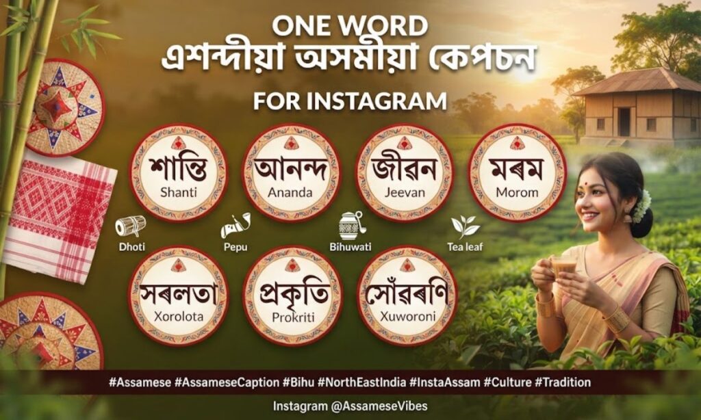 One Word Assamese Caption for Instagram