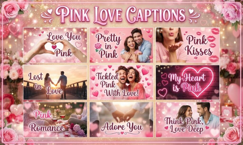 Pink Love Captions