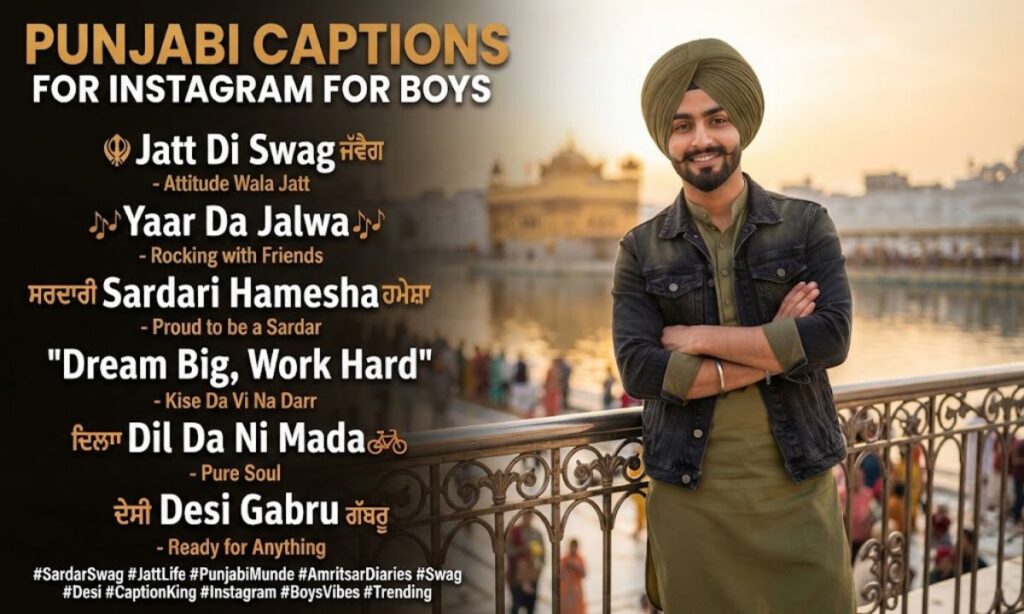 Punjabi Captions for Instagram for Boys