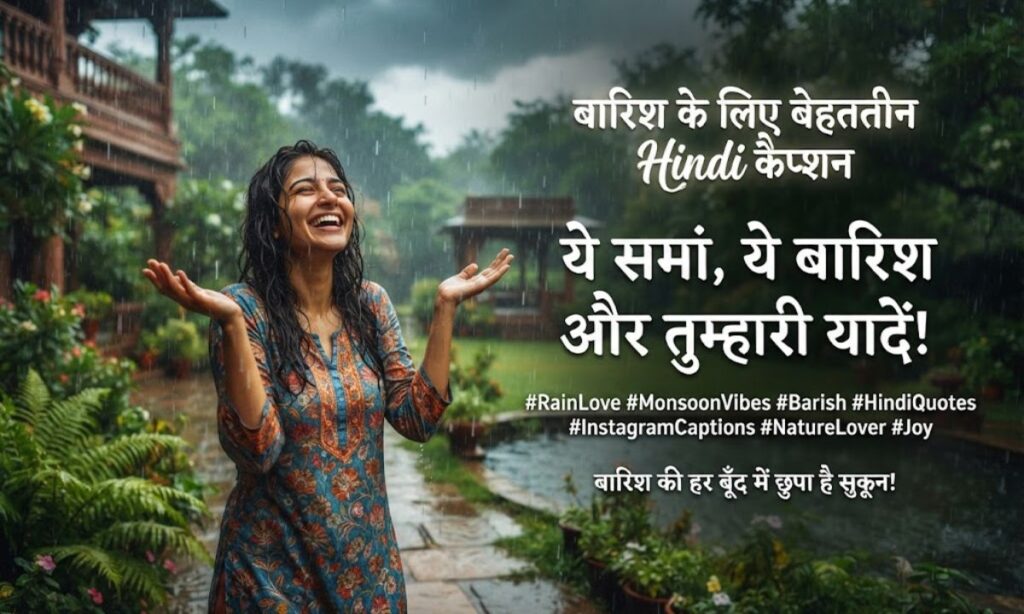 Rain Captions for Instagram in Hindi
