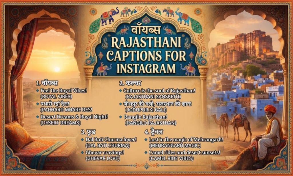 Rajasthani Captions for Instagram