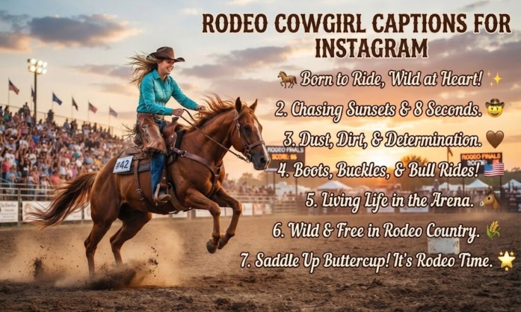 Rodeo Cowgirl Captions for Instagram 🐎