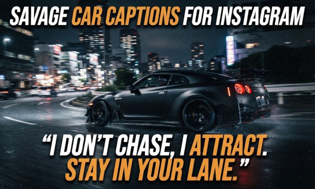 Savage Car Captions for Instagram