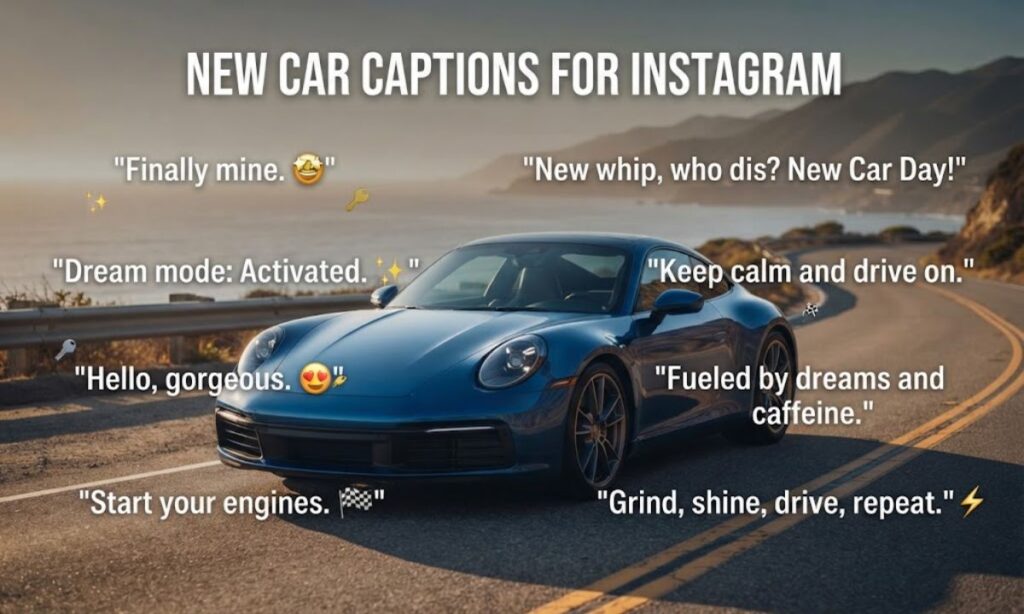 Short Captions for New Car for Instagram