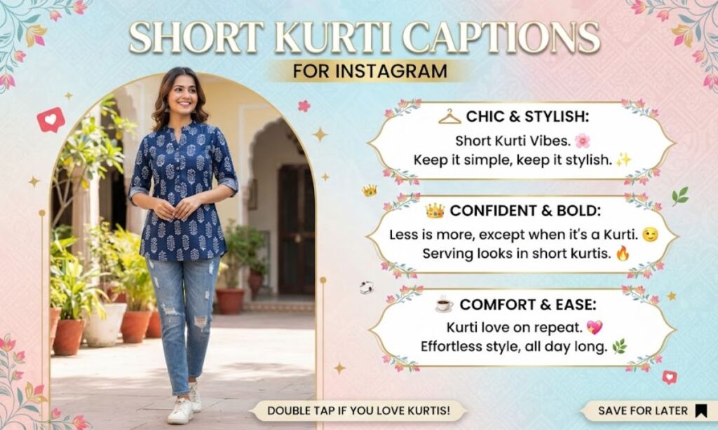 Short Kurti Captions for Instagram