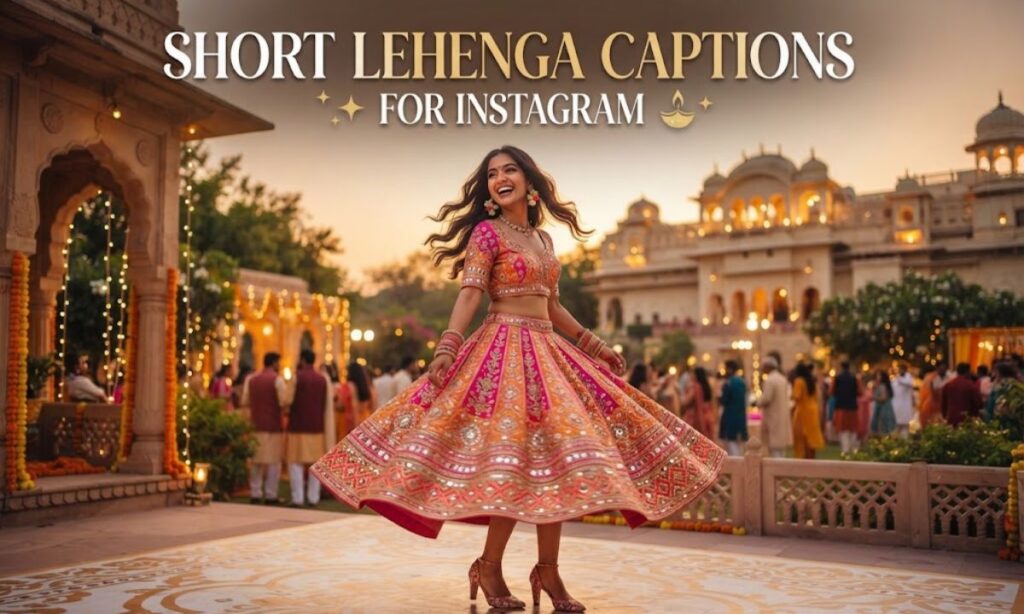 Short Lehenga Captions for Instagram