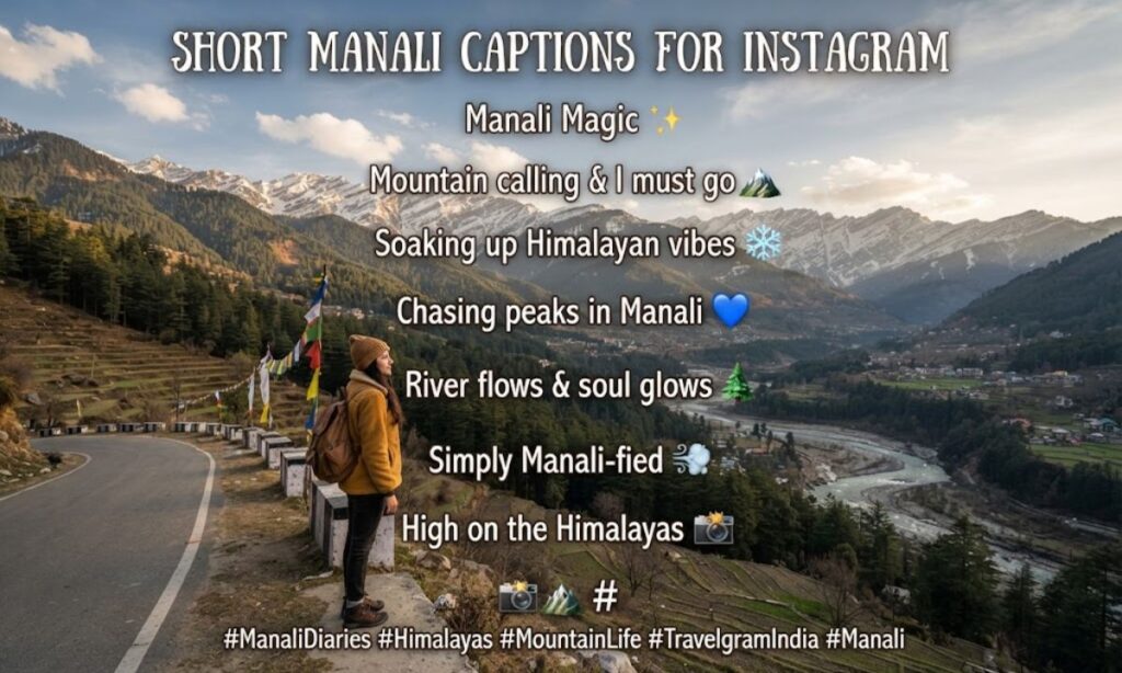 Short Manali Captions for Instagram