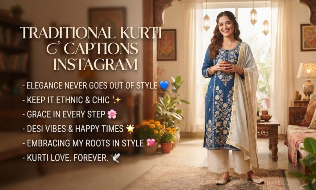 Traditional Kurti Captions for Instagram
