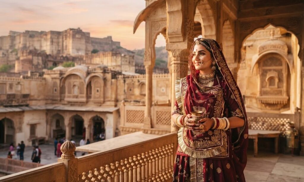 Traditional Rajputi Look Captions