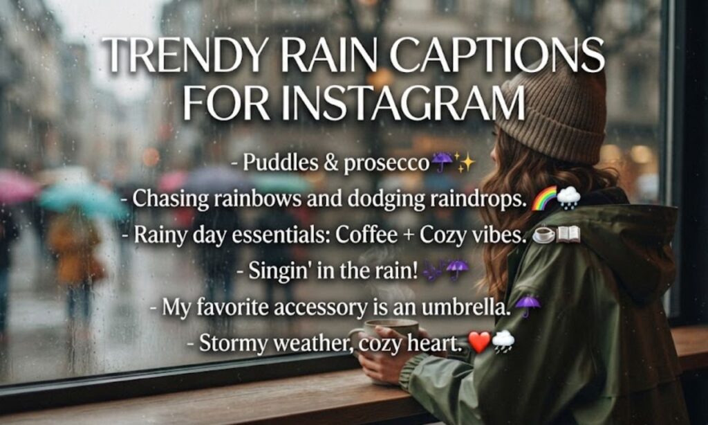 Trendy Rain Captions for Instagram