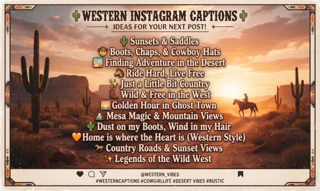 Western Captions for Instagram 🌵