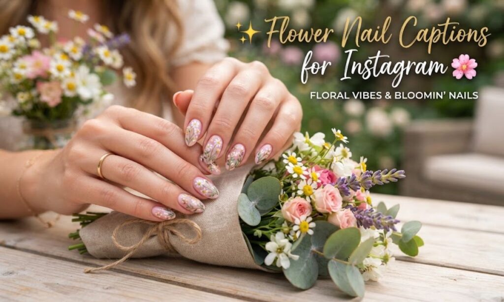 ✨ 12. Flower Nail Captions for Instagram 🌸